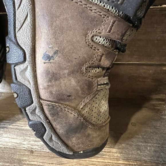 Mens Keen Steens Vent Brown Leather Outdoor Hiking Shoes Sneakers Size 8.5 M GUC - Picture 5 of 10